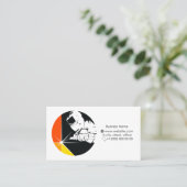 Schweißen mit Schweißmaschine in Handkarte Visitenkarte (Stehend Vorderseite)