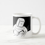 Schweißen oder Stahlarbeiter - Schmied Kaffeetasse<br><div class="desc">Geschenk für einen Stahlarbeiter oder einen Welder. Das Bild ist von einem Schmied oder Stahlarbeiter Schweißen. Geschenk für einen Stahlarbeiter oder einen Welder. Cartoon Image wird auf beiden Seiten angezeigt.</div>