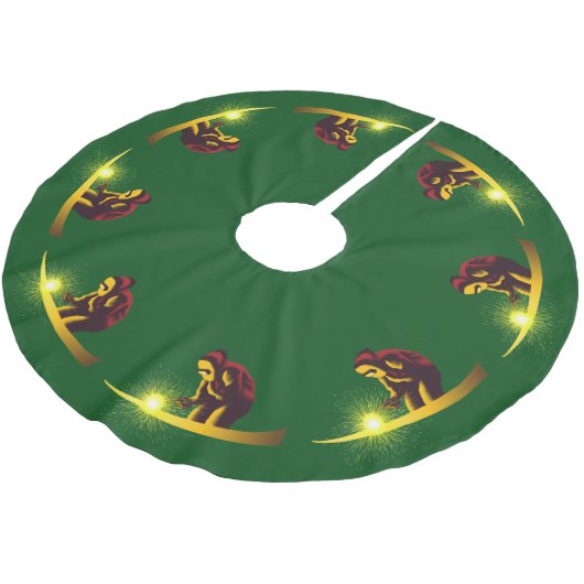 Schweißen Polyester Weihnachtsbaumdecke (Schrägansicht)