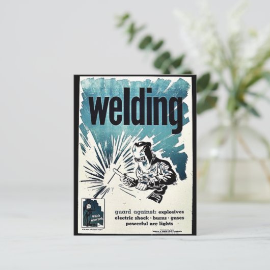 Schweißen Postkarte (Stehend Vorderseite)