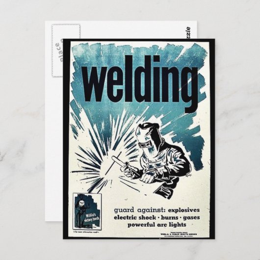 Schweißen Postkarte (Vorne/Hinten)