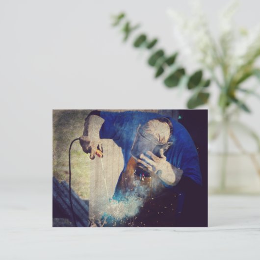 Schweißen Postkarte (Stehend Vorderseite)