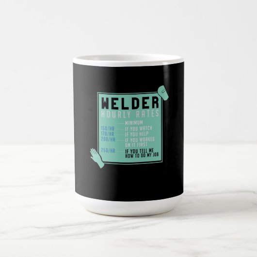 Schweißen - Schweißstundensätze Kaffeetasse (Mittel)
