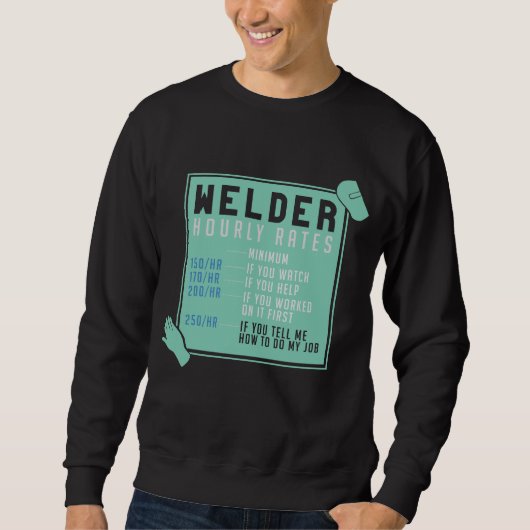 Schweißen - Schweißstundensätze Sweatshirt (Vorderseite)