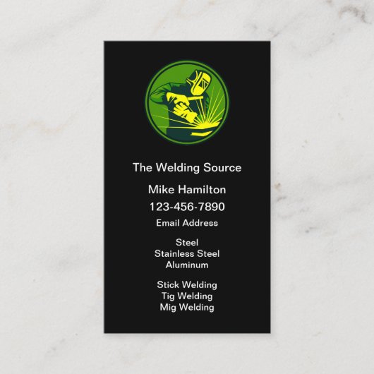 Schweißen von einzigartigen Visitenkarten Visitenkarte (Vorderseite)