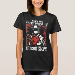 Schweißen von Helm-Metallwerkschaltern T-Shirt
