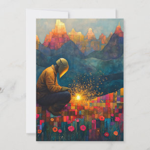 Schweißen von Kunstdrucken - Einladungs-Stolperver Einladung