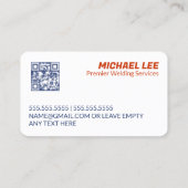 Schweißen von Metallen nach QR Visitenkarte (Rückseite)