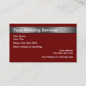 Schweißen von metallischem Gestaltungselement Visitenkarte (Vorderseite)