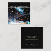 Schweißen von Metallwerkstoffen Quadratische Visitenkarte (Vorne/Hinten)