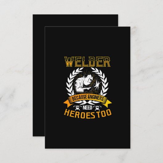 Schweißen, weil Ingenieure auch Helden brauchen| S Dankeskarte (Vorne/Hinten)