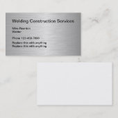 Schweißens-Bau Serviecs Visitenkarte (Vorne/Hinten)