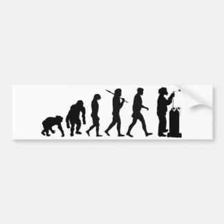Schweißens-Evolution der Arbeit der Manmänner Autoaufkleber