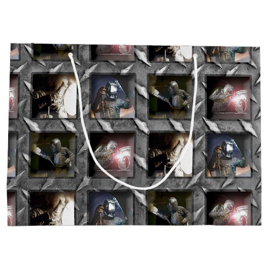 Schweißens-Muster Große Geschenktüte (Rückseite)