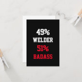 Schweißer Badass Karte (Vorderseite/Rückseite Beispiel)