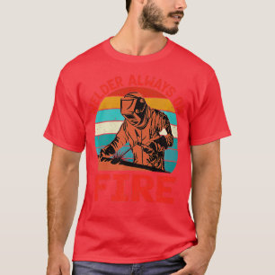 Schweißer brennt immer lustiger Vintage-Schweißer T-Shirt
