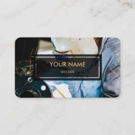 Schweißer (elegantes Foto überlagert) Visitenkarte