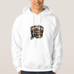 Schweißer Funken fliegen Stahl biegt Industrial Te Hoodie