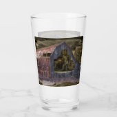 Schweißer in einer alten Schmiede Glas (Rückseite)