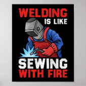 Schweisser können es in allen Positionen Funny Wel Poster (Vorne)