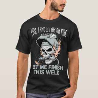 Schweißer Männer Schweißerskizze Metallbearbeitung T-Shirt