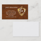 Schweißer-Maske und Brennschneider-Retro Schild Visitenkarte (Vorne/Hinten)