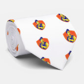 Schweißer mit dem Brennschneider-Schild Retro Krawatte (Gerollt)