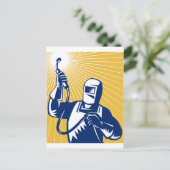 Schweißer Postkarte (Stehend Vorderseite)