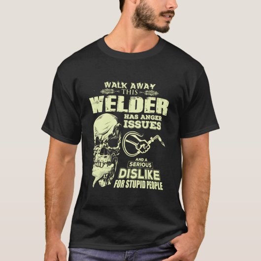 Schweißer Schädel Schweißer T-Shirt (Vorderseite)