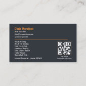 Schweißer Schweißen QR-Code Professionelle Dienstl Visitenkarte (Rückseite)