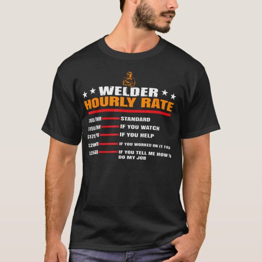 Schweißer-Stundensatz T-Shirt (Vorderseite)