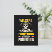 Schweisser tun es in jeder Position Dankeskarte (Stehend Vorderseite)