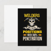 Schweisser tun es in jeder Position Dankeskarte (Vorne/Hinten)