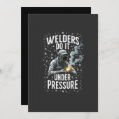 Schweisser tun es unter Druck-Seefahrer Einladung (Vorne/Hinten)