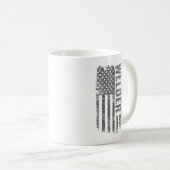 Schweißer USA-Flagge Distressed-Design Kaffeetasse (VorderseiteRechts)