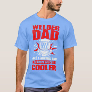 Schweißer-Vater wie ein normaler Vater, außer viel T-Shirt