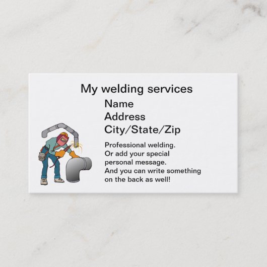 Schweißer Visitenkarte (Vorderseite)