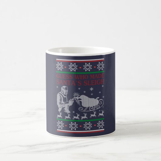 Schweißer-Weihnachten Kaffeetasse (Mittel)