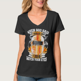 Schweißergeschenke Lustige Schweißgottheit Achtung T-Shirt