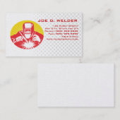 Schweißerschweißen an der Arbeits-Visitenkarte Visitenkarte (Vorne/Hinten)