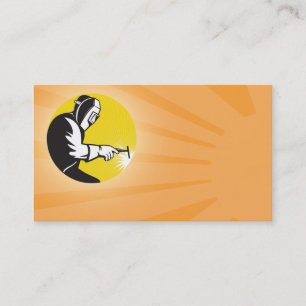 Schweißerschweißen an der Arbeits-Visitenkarte Visitenkarte