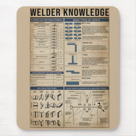 Schweißerwissen Schweißen Vintage Mousepad (Vorne)