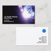 Schweissfunken Lila Visitenkarte (Vorne/Hinten)