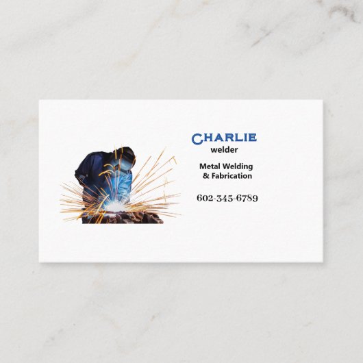 Schweißfunken Visitenkarte (Vorderseite)