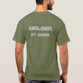 Schweißgerät am Arbeitsplatz T-Shirt (Rückseite)
