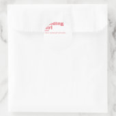 SchweissGirl - Schweißen Runder Aufkleber (Tasche)