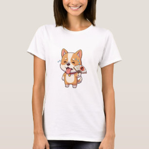 Schweißiger Sommer-Corgi – Süßer Cartoon-Hund kühl T-Shirt