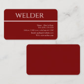 Schweißkarte Visitenkarte (Vorne/Hinten)