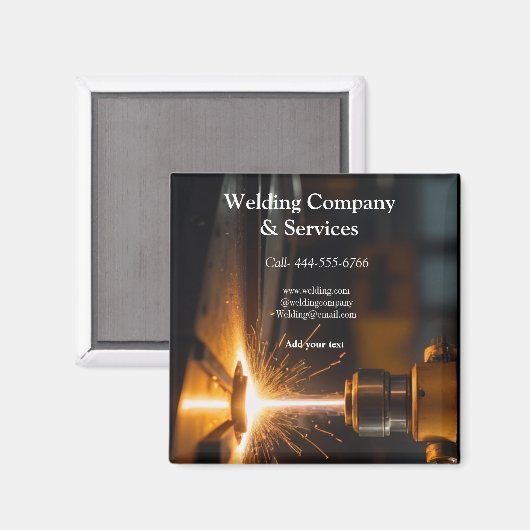 Schweißkontraktkonstruktion: Name Magnet (Vorderseite/Rückseite)