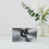 Schweißlogo | Bürstenmetall Visitenkarte (Stehend Vorderseite)